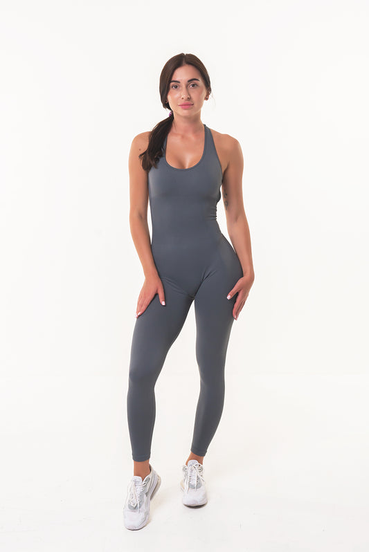 YOGAHUB One Piece Workout Jumpsuits for Women, Tummy Control Sleeveless, Spaghetti Strap Bodycon, Yoga Romper, Ribbed Square Neck