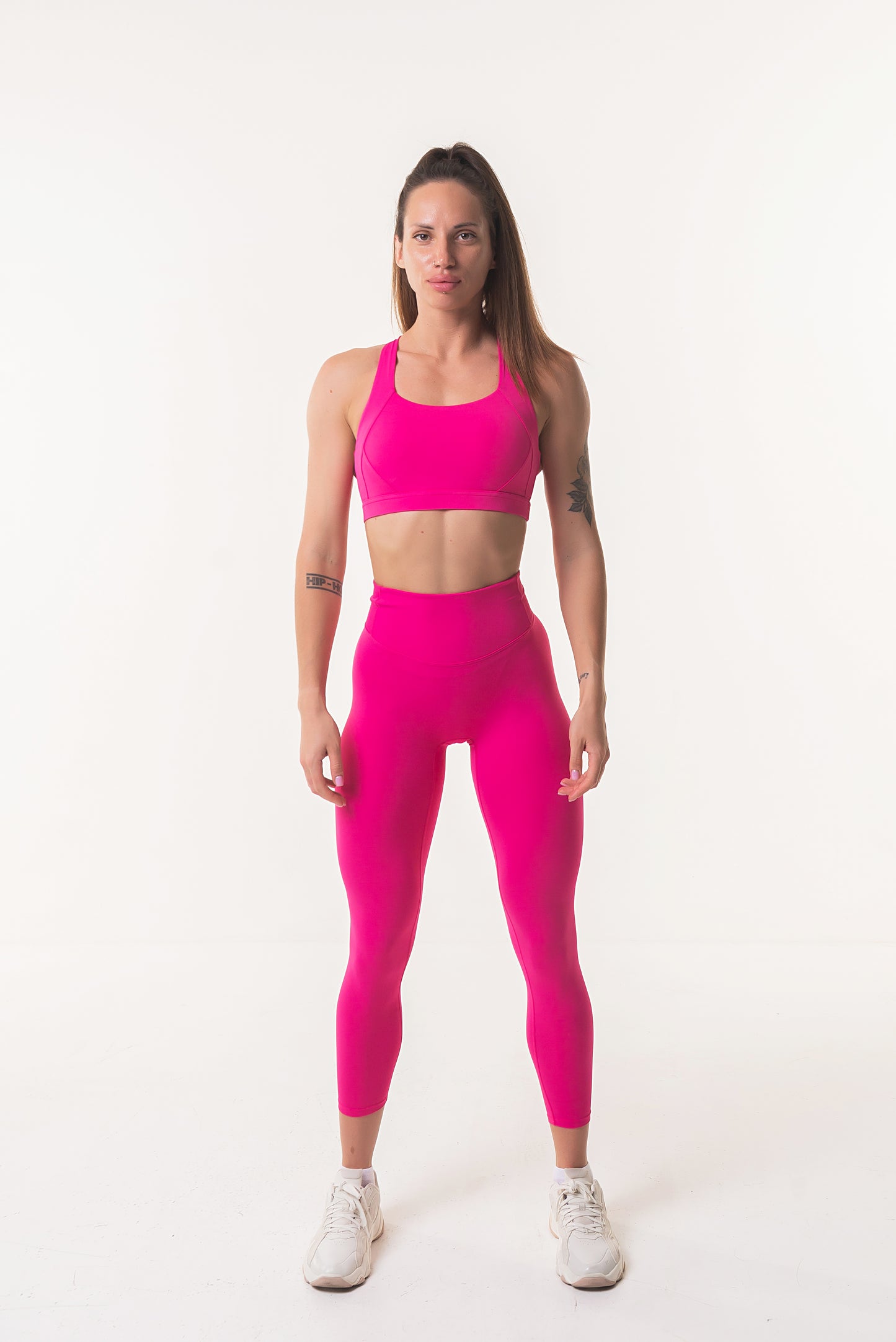 YOGAHUB Workout Sets for Women 2 Piece Outfits Strappy Sports Bra High Waist Legging Gym Sets, Control Bodycon Stretch Jumpsuit Outfits