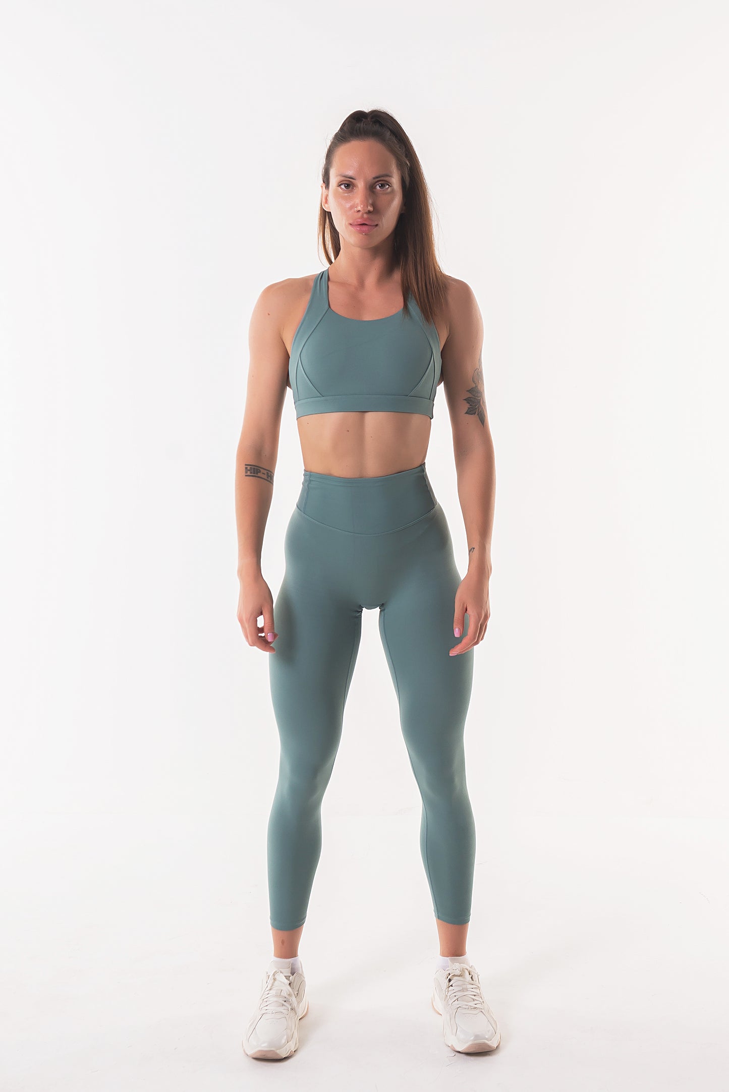 YOGAHUB Workout Sets for Women 2 Piece Outfits Strappy Sports Bra High Waist Legging Gym Sets, Control Bodycon Stretch Jumpsuit Outfits