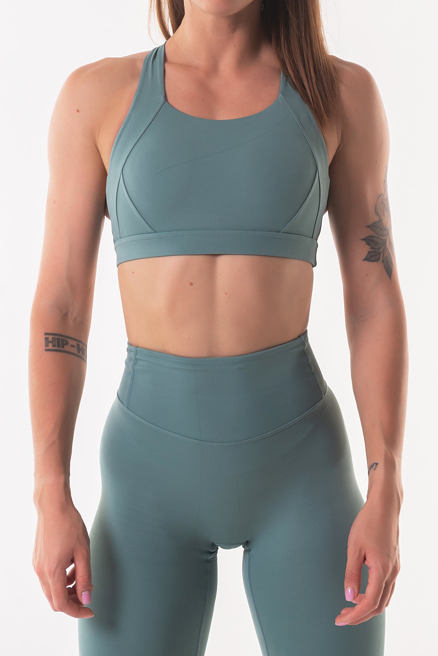 YOGAHUB Workout Sets for Women 2 Piece Outfits Strappy Sports Bra High Waist Legging Gym Sets, Control Bodycon Stretch Jumpsuit Outfits