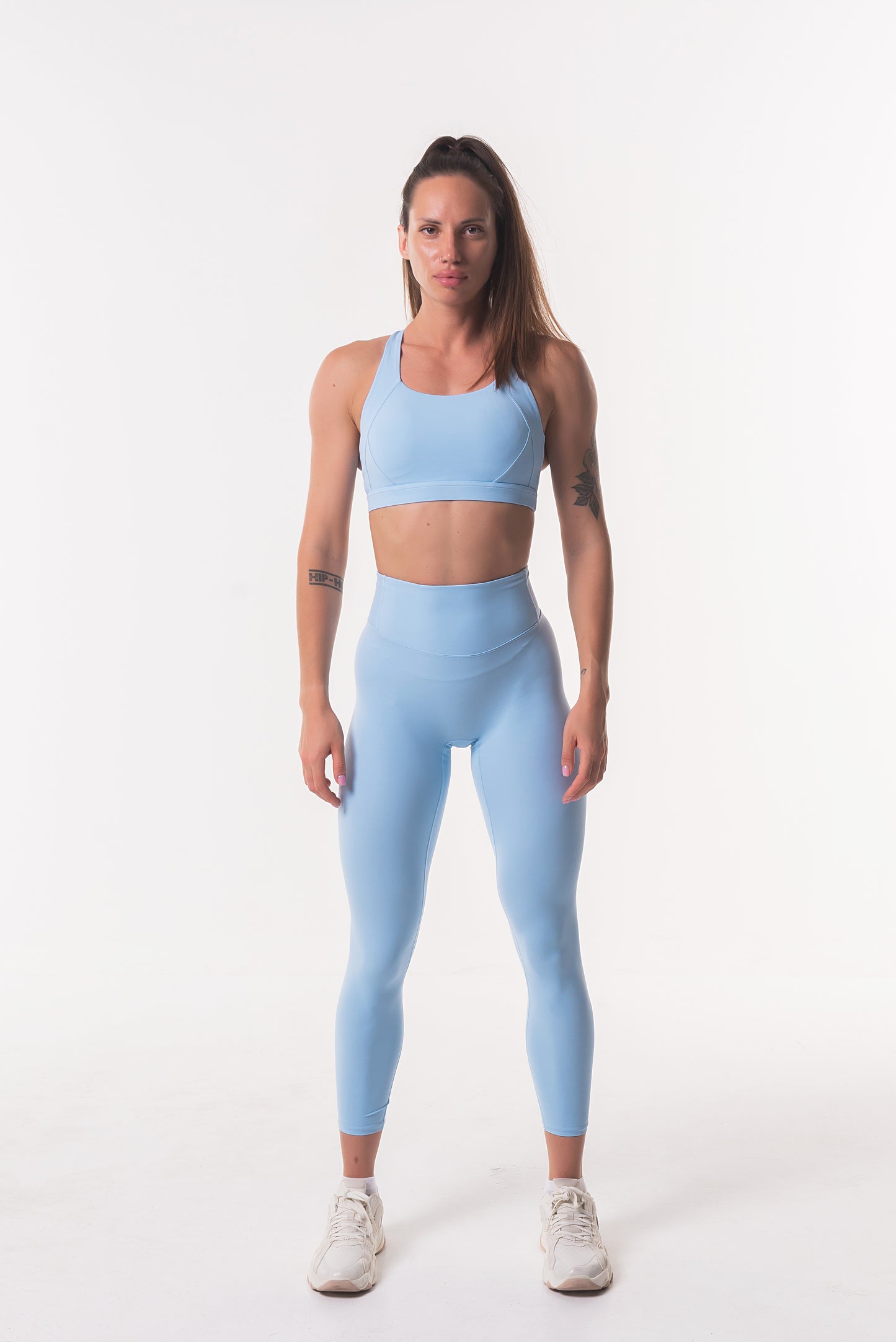 YOGAHUB Workout Sets for Women 2 Piece Outfits Strappy Sports Bra High Waist Legging Gym Sets, Control Bodycon Stretch Jumpsuit Outfits