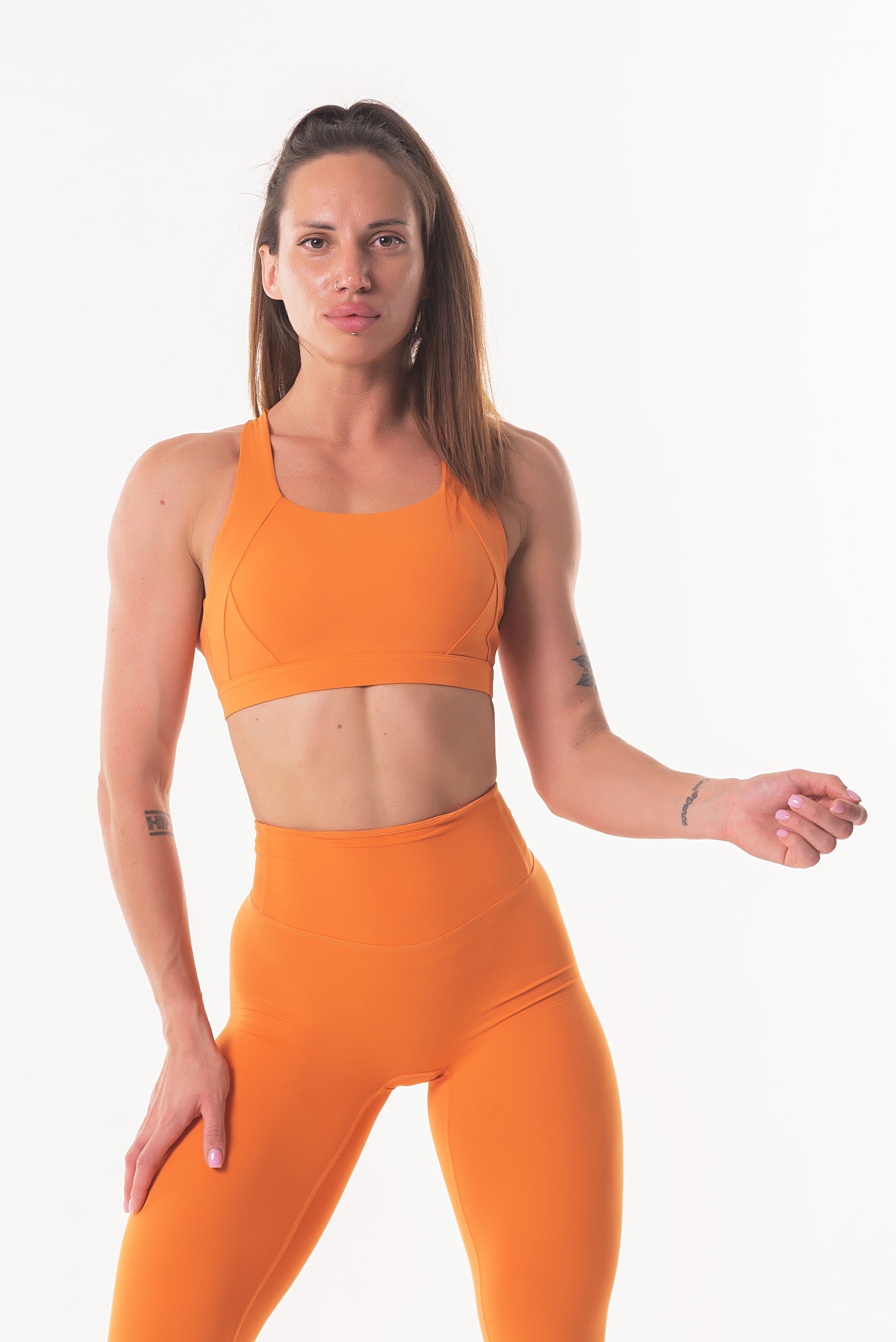 YOGAHUB Workout Sets for Women 2 Piece Outfits Strappy Sports Bra High Waist Legging Gym Sets, Control Bodycon Stretch Jumpsuit Outfits