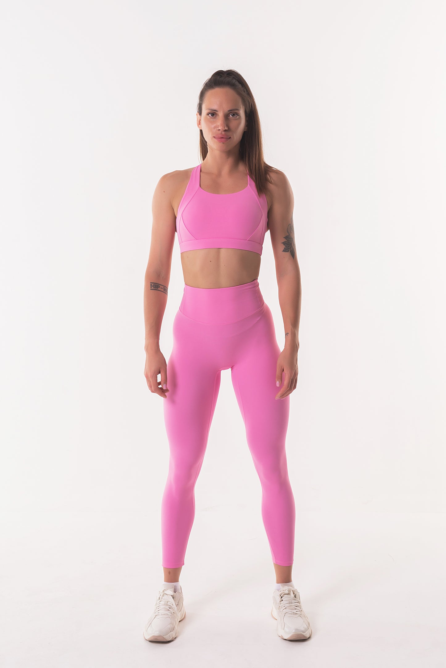 YOGAHUB Workout Sets for Women 2 Piece Outfits Strappy Sports Bra High Waist Legging Gym Sets, Control Bodycon Stretch Jumpsuit Outfits